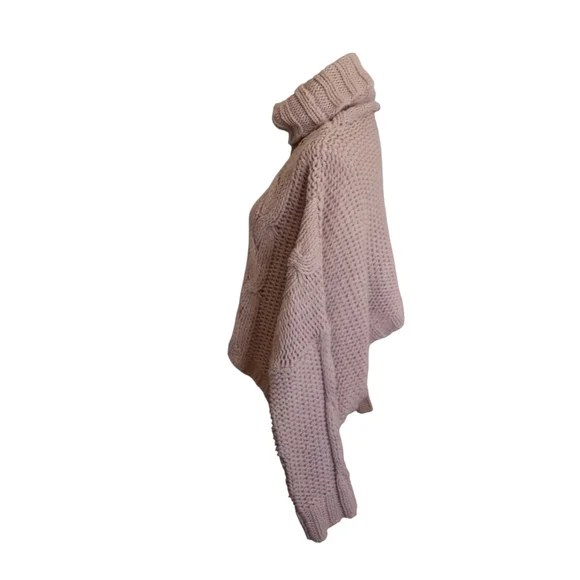 HYFVE Cable Knit Turtleneck Sweater - Blush Sz.S EUC - Picture 3 of 6